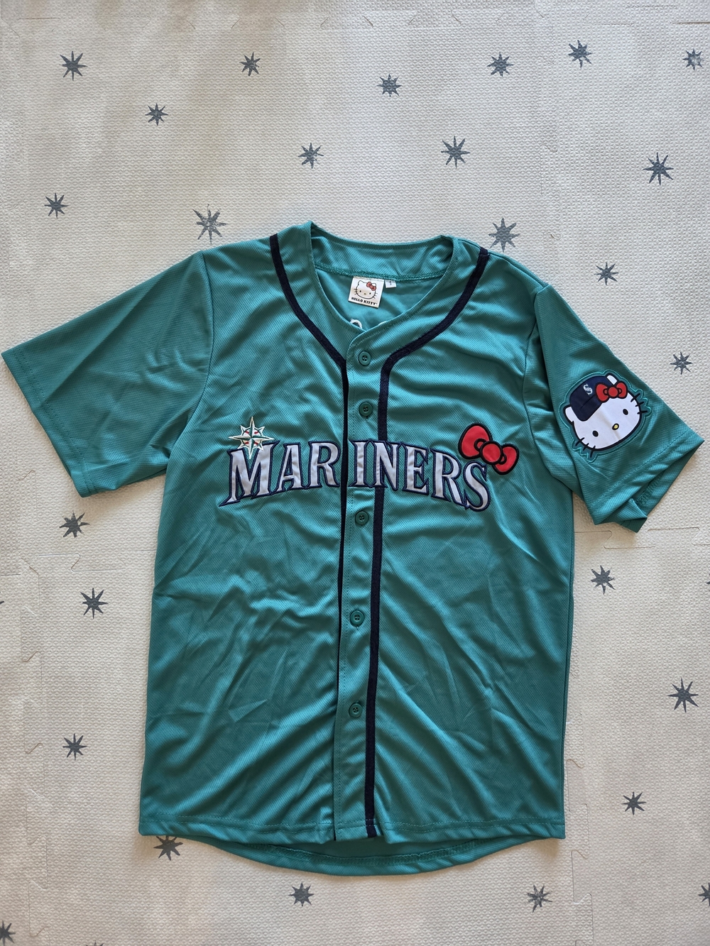 Hello Kitty x Mariners Teal Baseball Jersey Size S